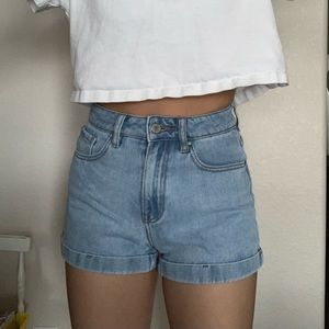 light wash pacsun jean shorts